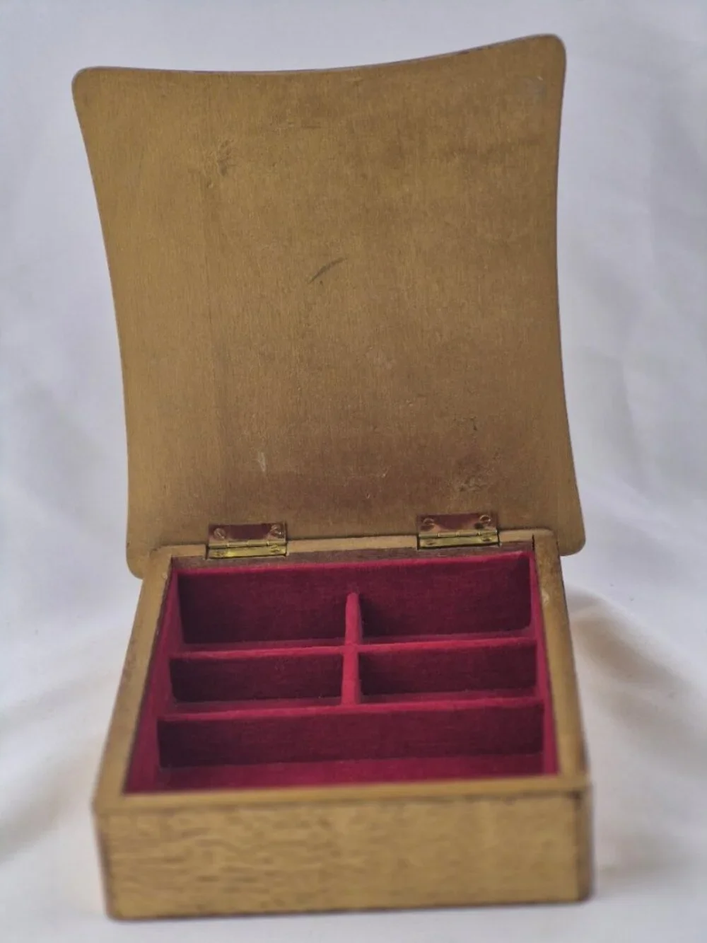 Vintage Mele Florentine Style Wooden Jewelry Box Portrait of 
